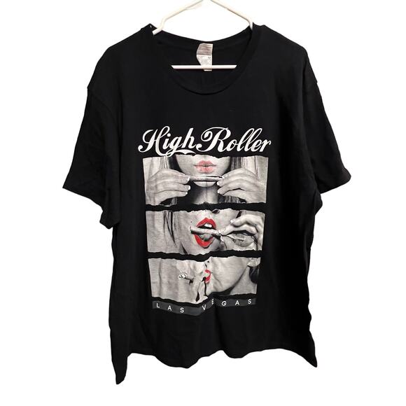 Gildan Tops - Keith Urban Light The Fuse 2014 High Roller Las Vegas Black Smoke Shirt 2XL
